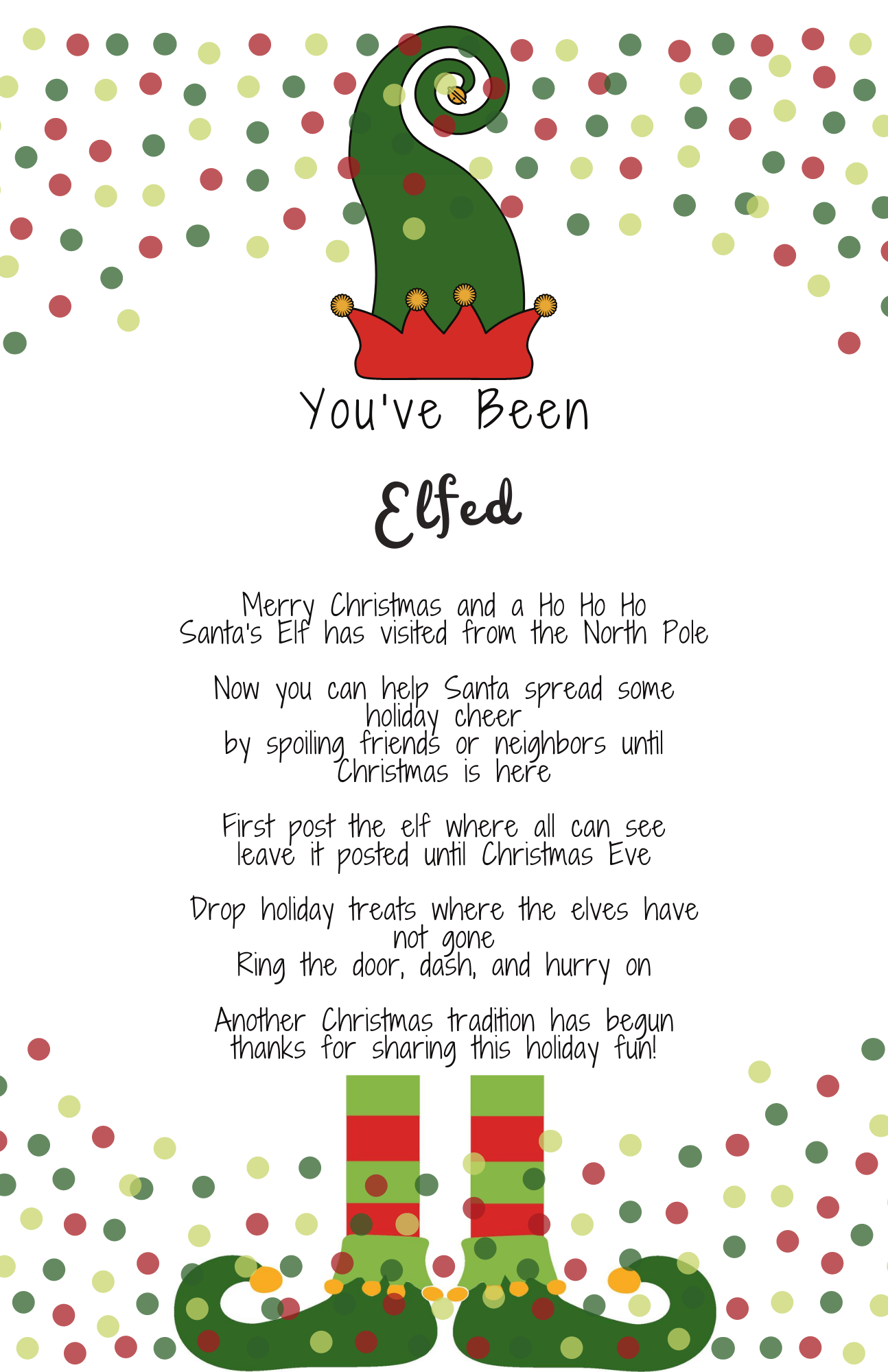 you've been elfed - christmas goody basket - julie measures